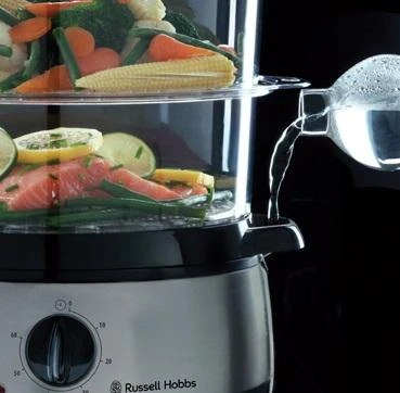 Garų puodas RUSSELL HOBBS Cook@Home 19270-56 steam cooker 9 l 800 W Sidabrinis, Juodas