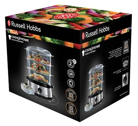 Garų puodas RUSSELL HOBBS Cook@Home 19270-56 steam cooker 9 l 800 W Sidabrinis, Juodas