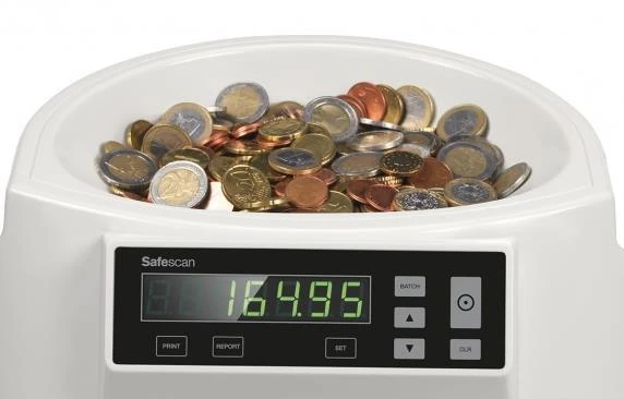 Monetų skaičiavimo ir rūšiavimo aparatas Safescan 1250 PLN Baltas