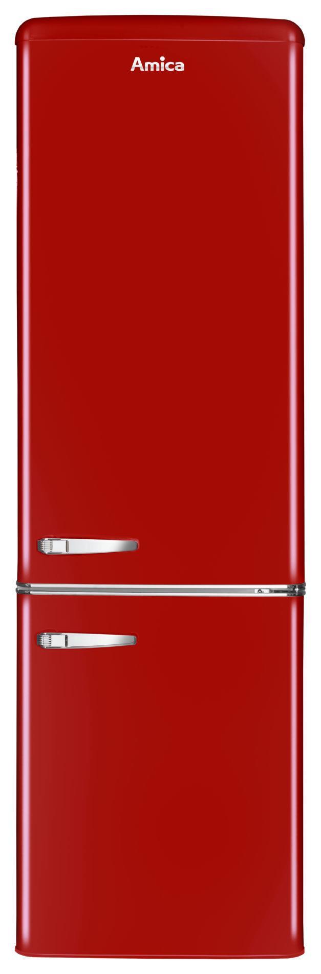 Šaldytuvas Amica Retro FK2965.3RAA (550mm x 1810mm x 615 mm, 181 l, Class A++, red color)