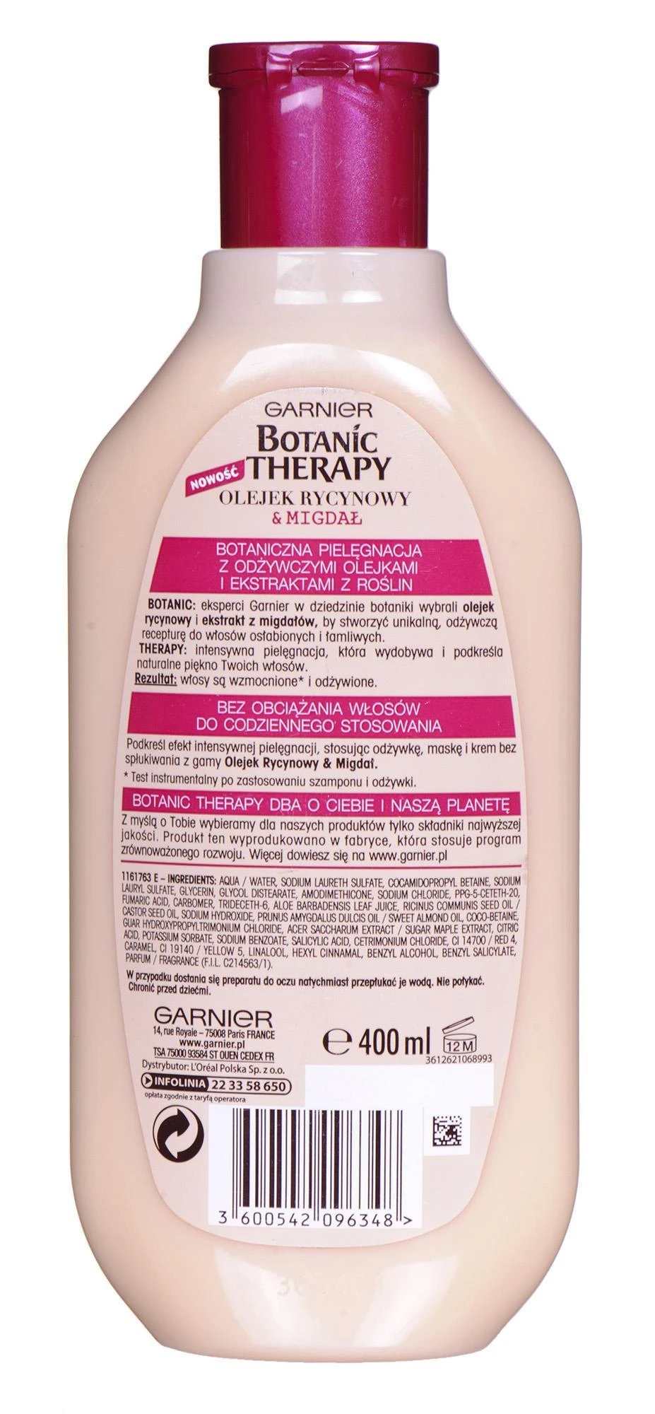Garnier Botanic Therapy ricinos aliejus ir migdolai, 400 ml