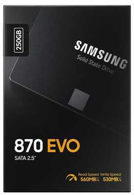 Kietasis vidinis diskas SSD SAMSUNG 870 EVO 250GB/SATA/ML/2,5/MZ-77E250B/EU
