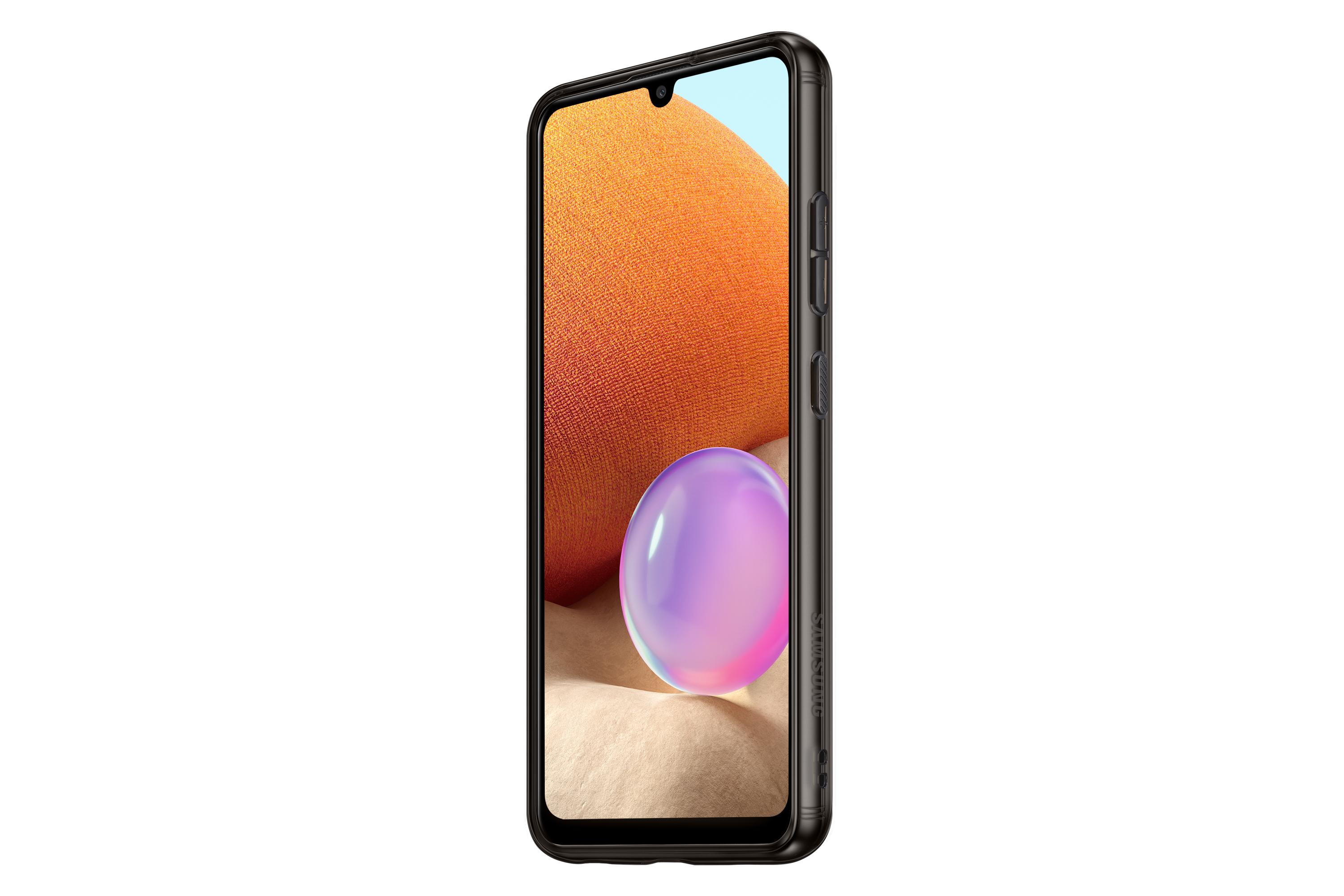 Dėklas QA325TBE minkštas skaidrus dangtelis, skirtas Samsung Galaxy A32 Juodas (Juodas)
