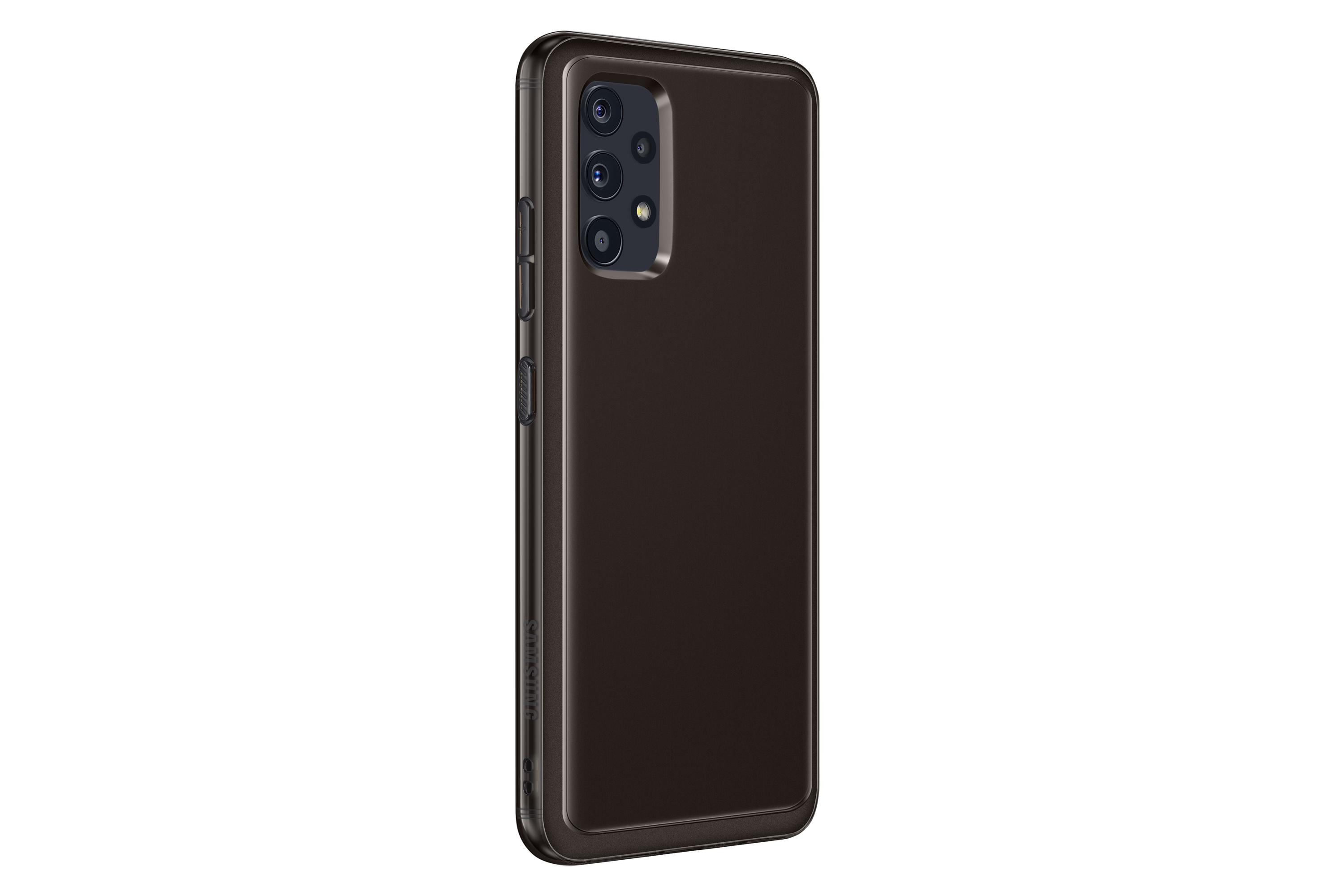 Dėklas QA325TBE minkštas skaidrus dangtelis, skirtas Samsung Galaxy A32 Juodas (Juodas)