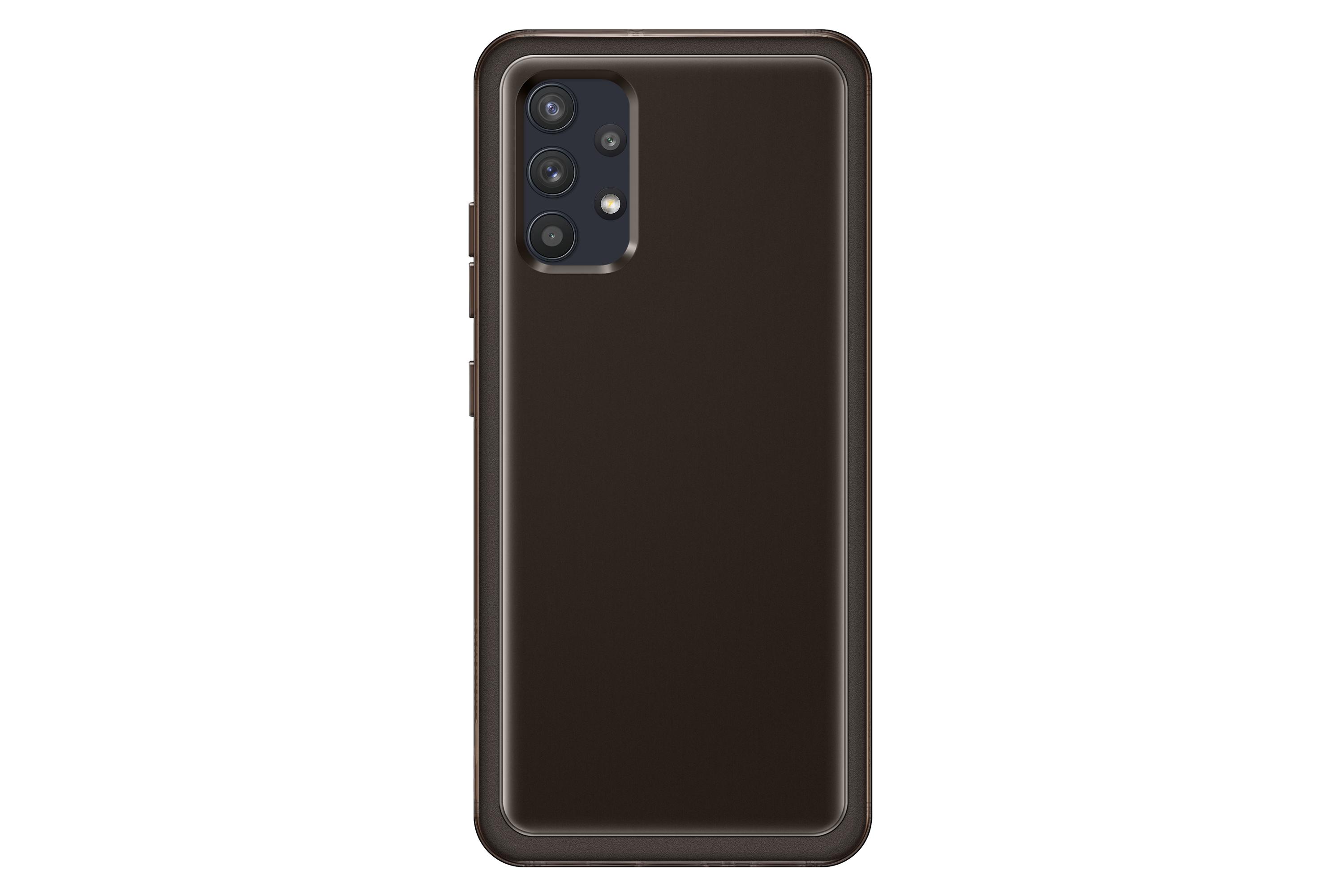 Dėklas QA325TBE minkštas skaidrus dangtelis, skirtas Samsung Galaxy A32 Juodas (Juodas)