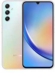 Samsung | Galaxy | A34 A346 | Nuostabus Sidabrinis | 6,6" | Super AMOLED | 1080 x 2340 pikselių | Mediatek | Matmenys 1080 (6 nm) | Vidinė RAM 6 GB | 128 GB | Micro SDXC | Dvi SIM kortelės | Nano-SIM | 4G | 5G | Pagrindinė kamera 48+8+5 MP |. Antrinė kamera 13 MP |