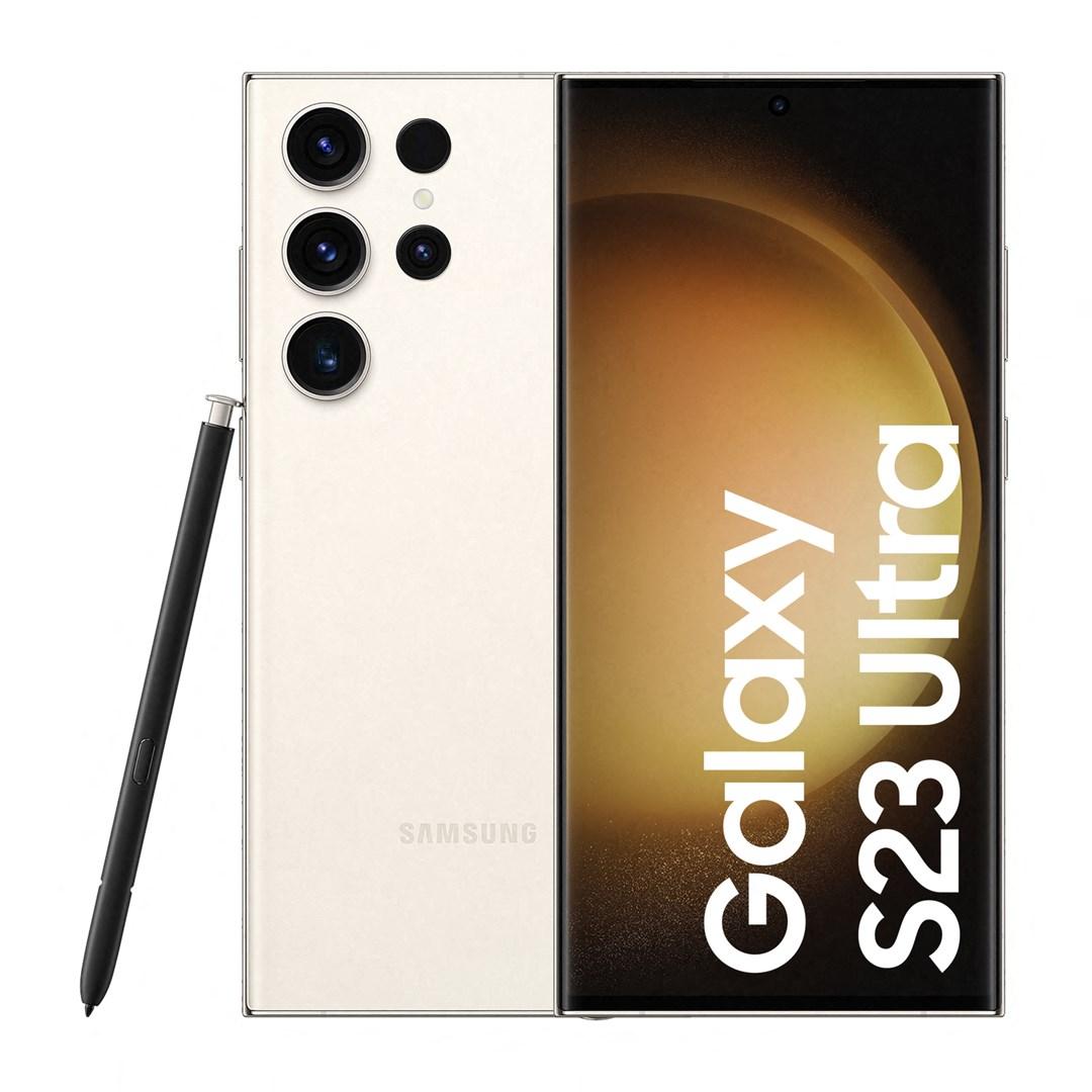Samsung Galaxy S23 Ultra, 5 G, 8 GB RAM / 256 GB, rusvai gelsvas (kreminė)