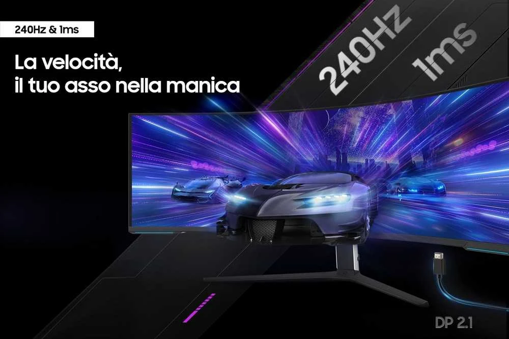 Monitorius Samsung | Odyssey Neo G9 G95NC curved screen | LS57CG952NUXEN | 57 " | VA | Double UHD | 32:9 | 240 Hz | 1 ms | 2160 pikselių | 350 cd/m² | HDMI jungtys quantity 3 | Baltas | Garantija 24 mėn.