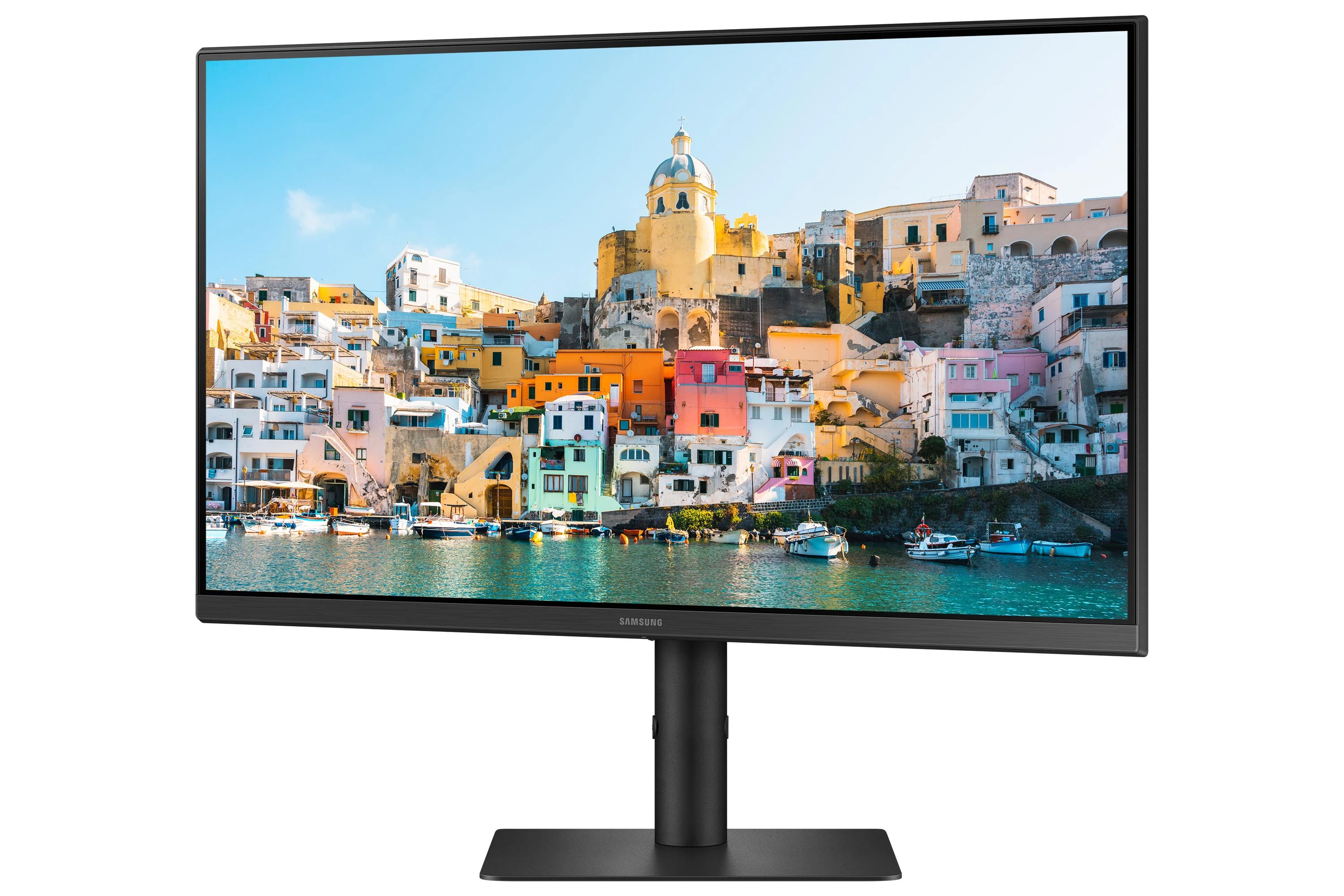 Monitorius SAMSUNG LS24A400UJUXEN 24 colių 1920x1080 IPS 16:9 5ms be belaidžio HAS / pasukamas / pasukamas / pakreiptas HDMI / DP / USB-C DOKAS 65 W USB3 šakotuvas VESA 100