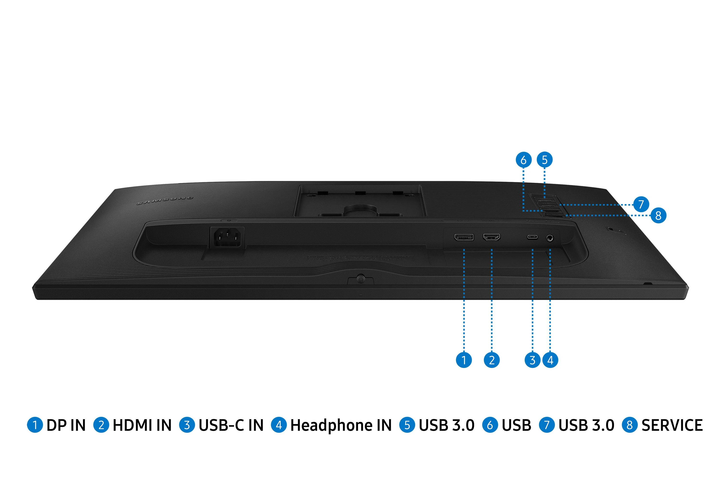 Monitorius SAMSUNG LS24A400UJUXEN 24 colių 1920x1080 IPS 16:9 5ms be belaidžio HAS / pasukamas / pasukamas / pakreiptas HDMI / DP / USB-C DOKAS 65 W USB3 šakotuvas VESA 100