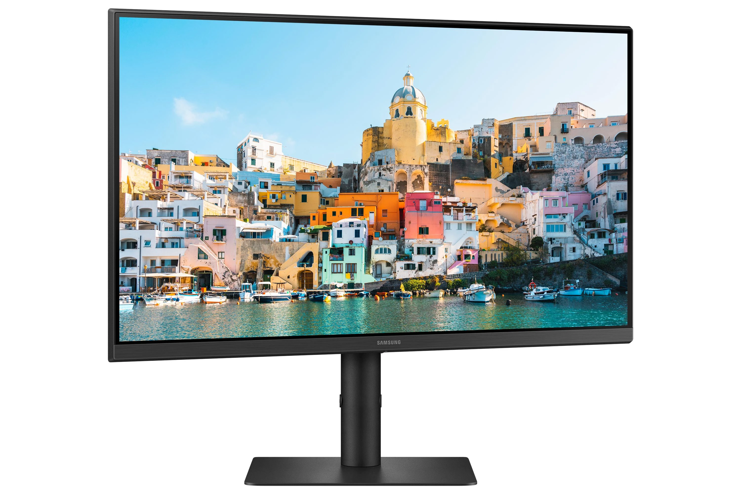 Monitorius SAMSUNG LS24A400UJUXEN 24 colių 1920x1080 IPS 16:9 5ms be belaidžio HAS / pasukamas / pasukamas / pakreiptas HDMI / DP / USB-C DOKAS 65 W USB3 šakotuvas VESA 100
