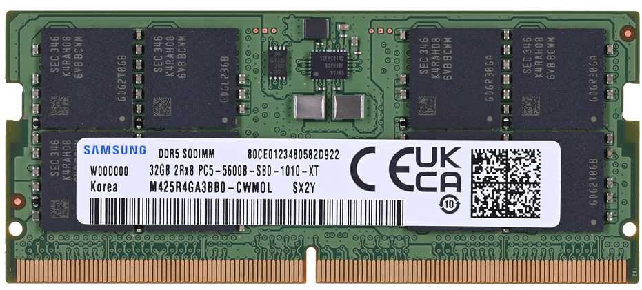 Samsung 32GB DDR5 2Rx8 5600MHz SO-DIMM atmintis