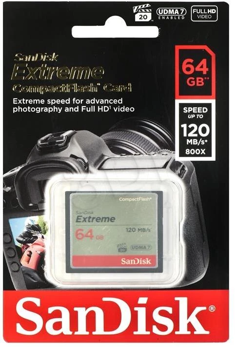 Atminties kortelė SanDisk Extreme CF 64GB 120MB/s