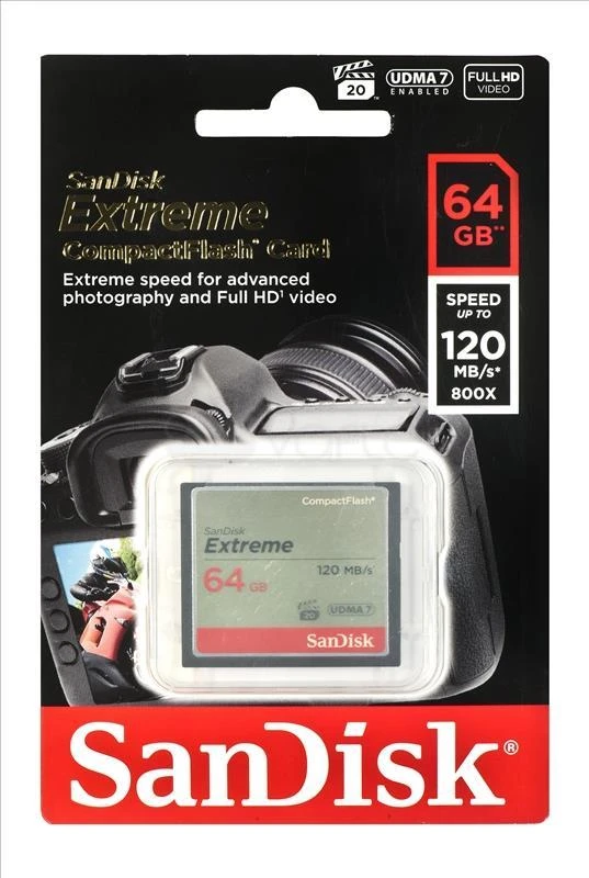 Atminties kortelė SanDisk Extreme CF 64GB 120MB/s