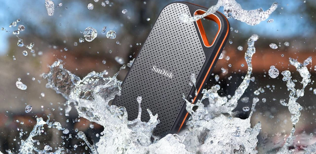 Išorinis kietasis diskas SanDisk Extreme PRO 1TB SSD, Juodos/Oranžinės spalvos aprašymas - Prekės nuotrauka