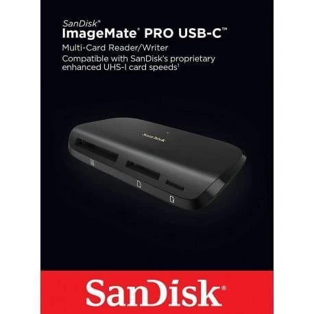 SanDisk ImageMate PRO USB-C kortelių skaitytuvo priekis