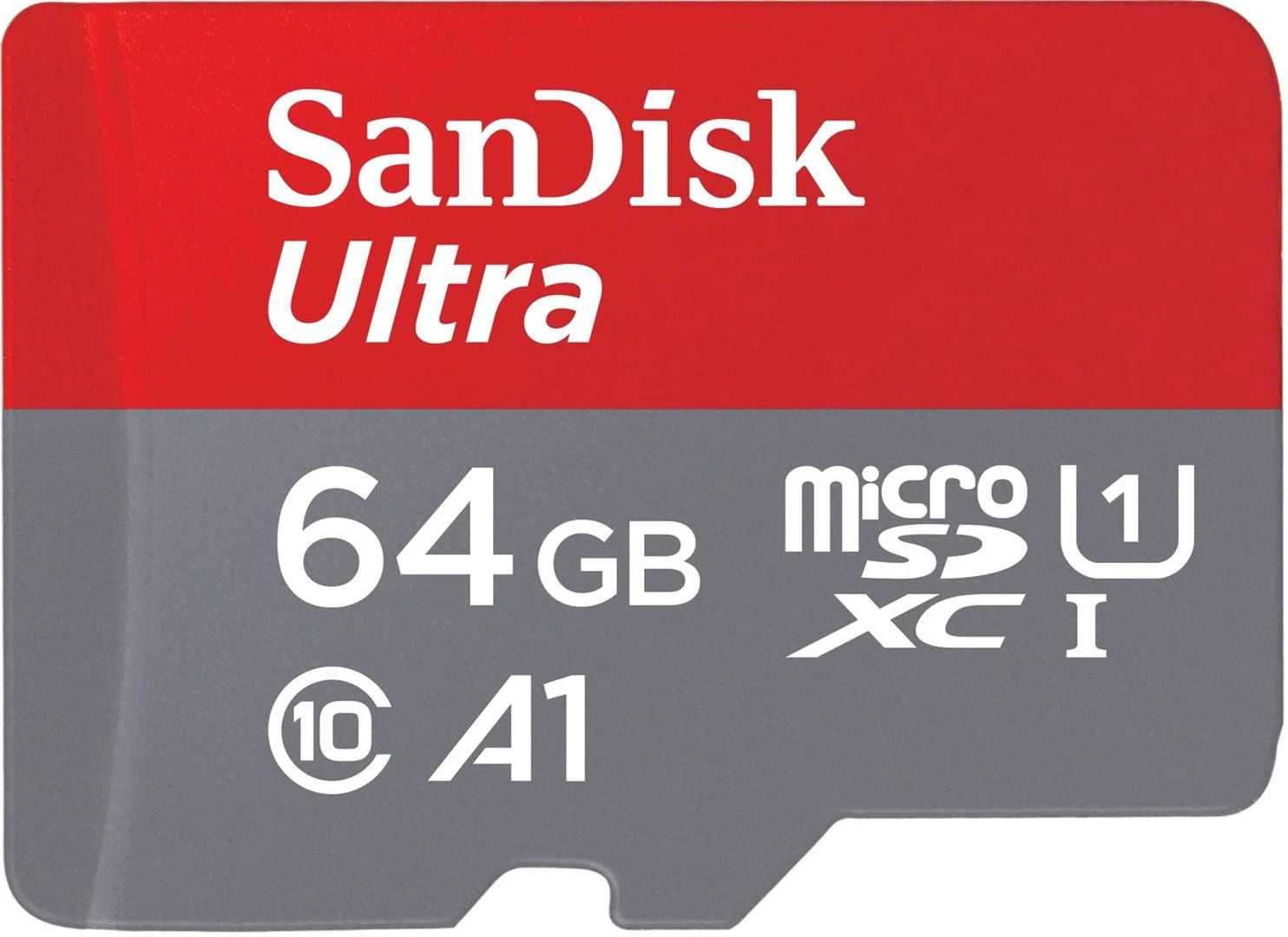 SanDisk Ultra 64GB atminties kortelė – artimas vaizdas