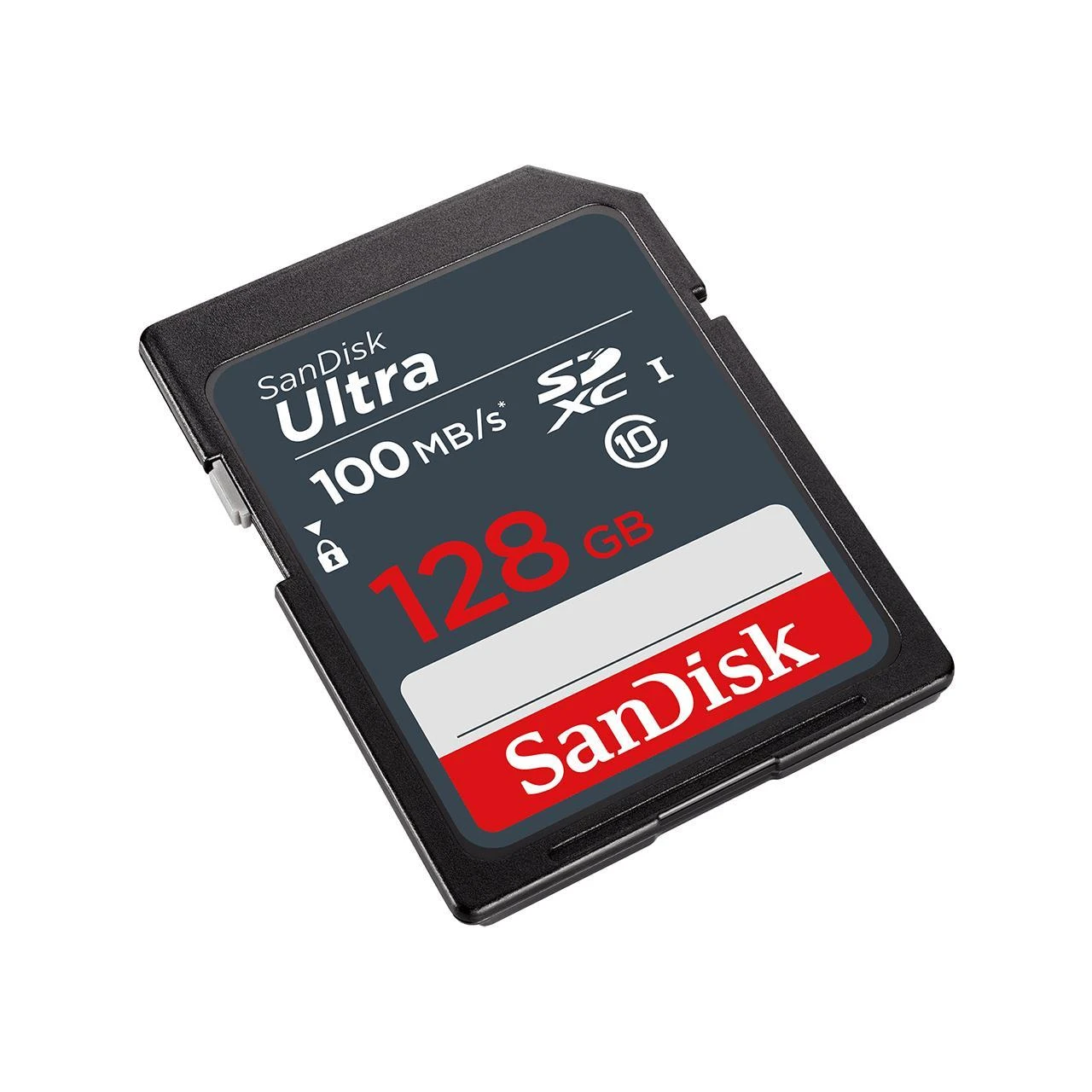 SanDisk Ultra 128 GB SD kortelė iš kampo