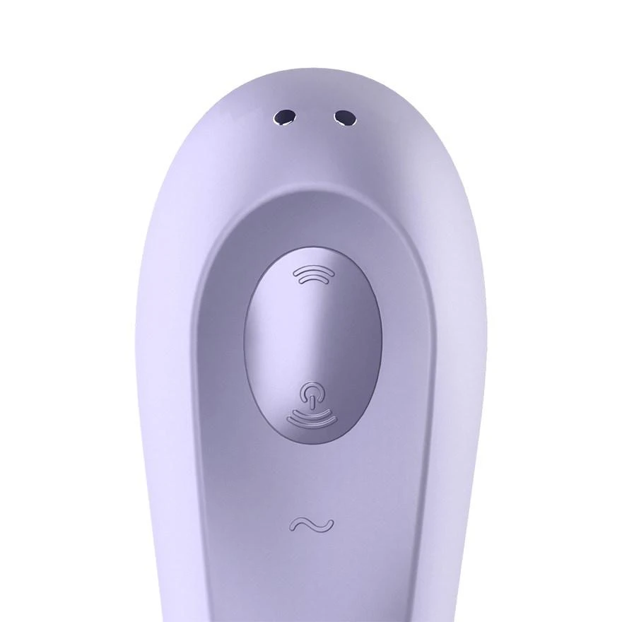 Vibratorius „Satisfyer Dual Pleasure“ su programėle (alyvinės spalvos)