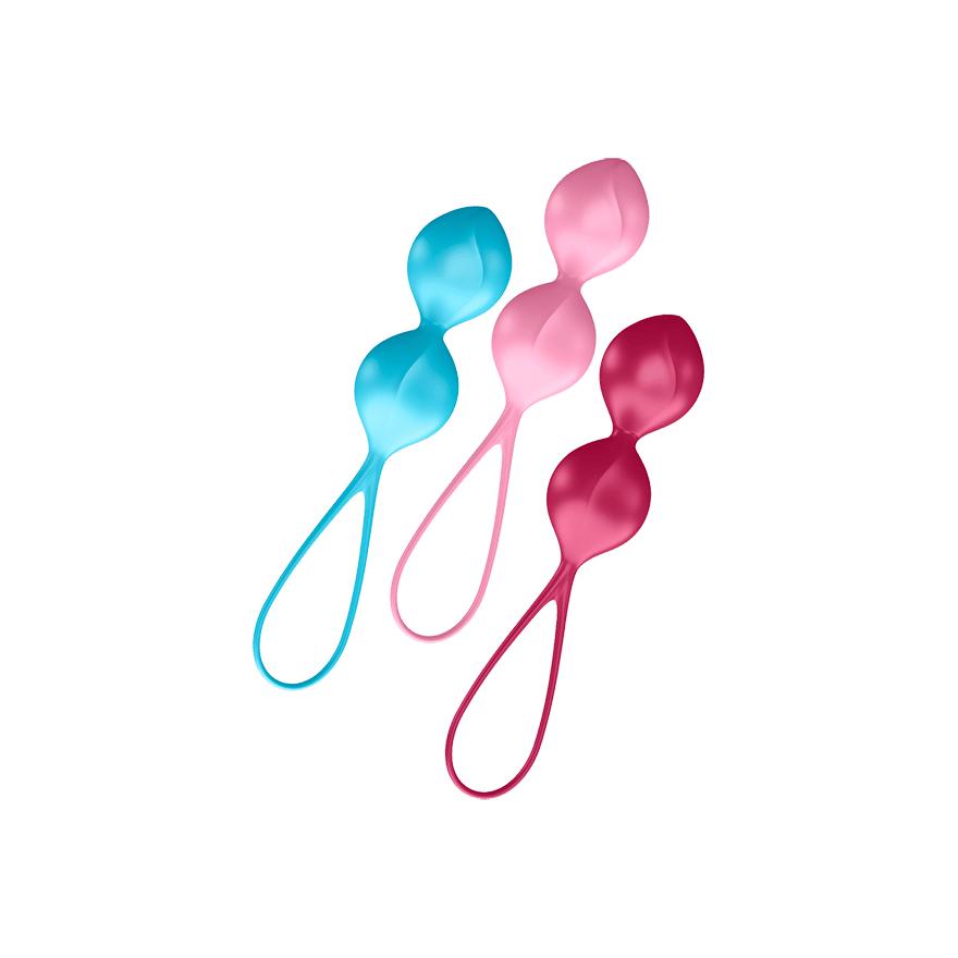 Geisha kamuoliukų rinkinys „Satisfyer V Balls“ (3 vnt. rinkinys)