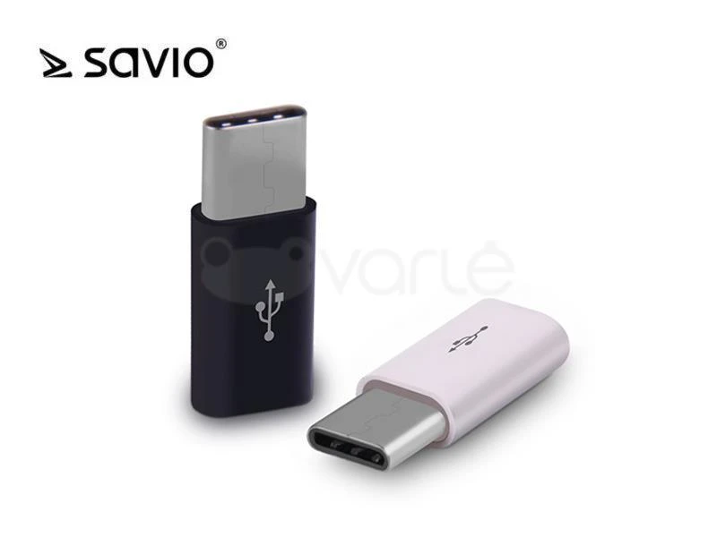 USB Adapteris - Savio AK-31 Micro USB Į USB-C Juodas