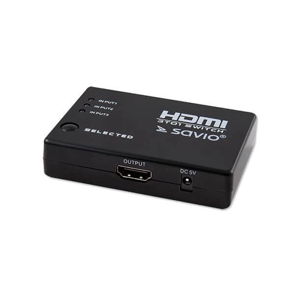 Savio HDMI 3 į 1 komutatorius