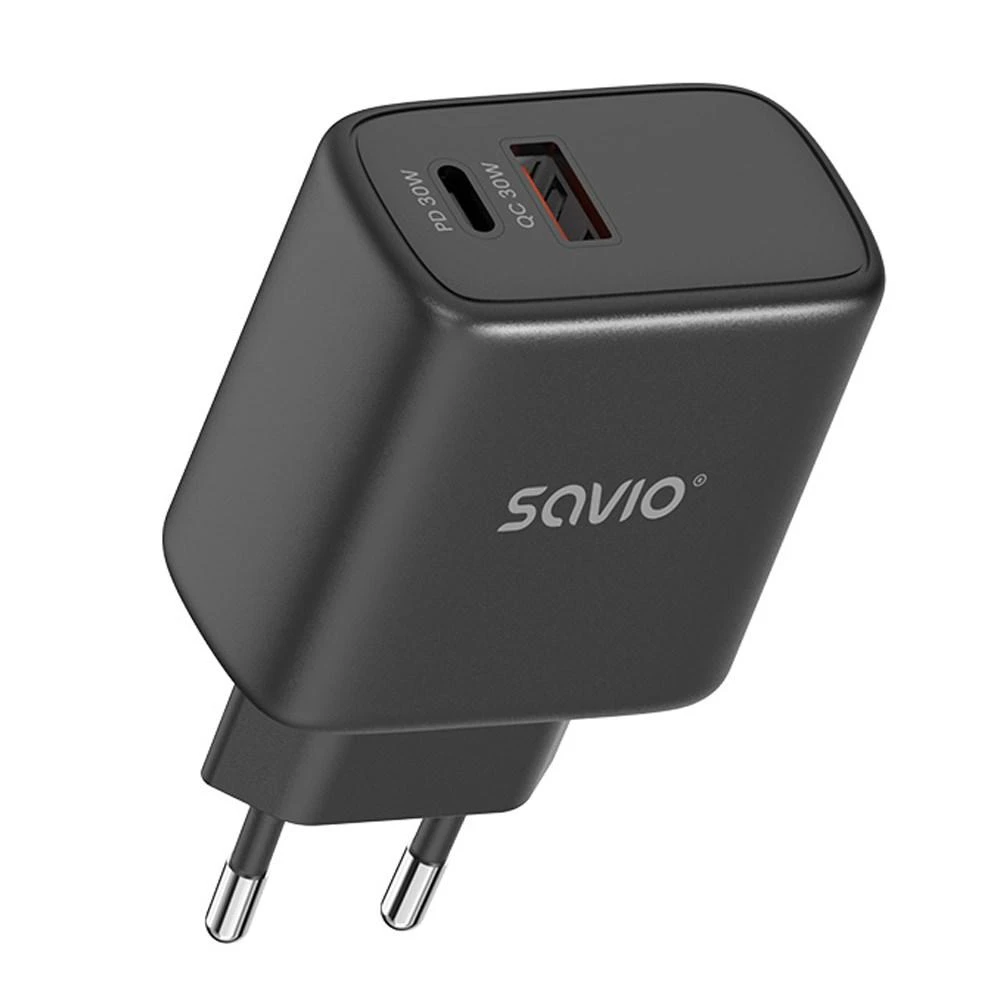 Įkroviklis - Savio La-06/b 30w PDU 3.0 Pilkas