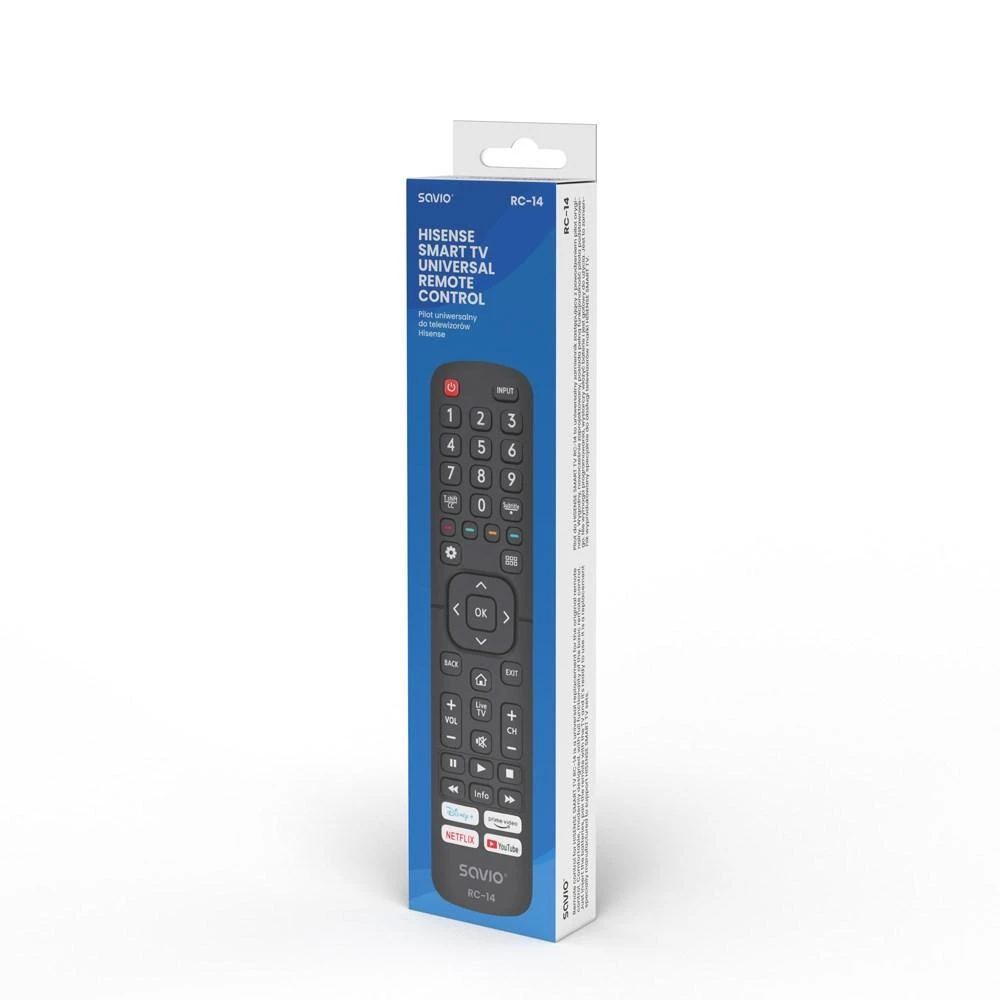 SAVIO RC-14 Universalus nuotolinio valdymo pultelis/pakeitimas HISENSE, SMART TV