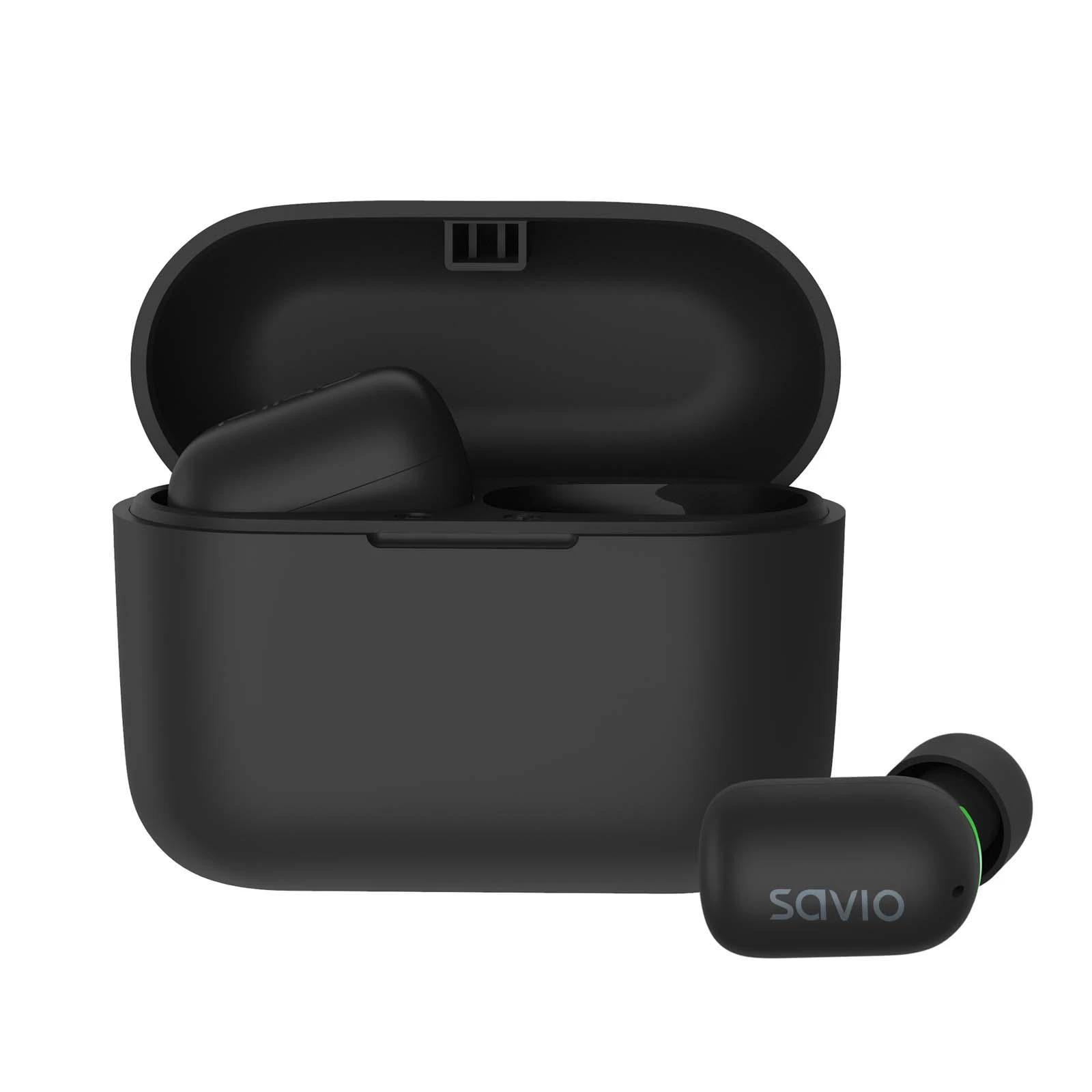 Savio TWS-09 ausinės atvirame dėkle