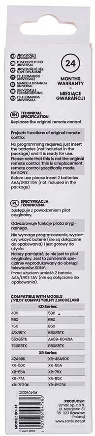 Savio RC-13 do TV Sony - Smart TV