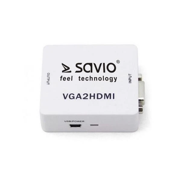 Savio VGA į HDMI keitiklis su USB maitinimo jungtimi