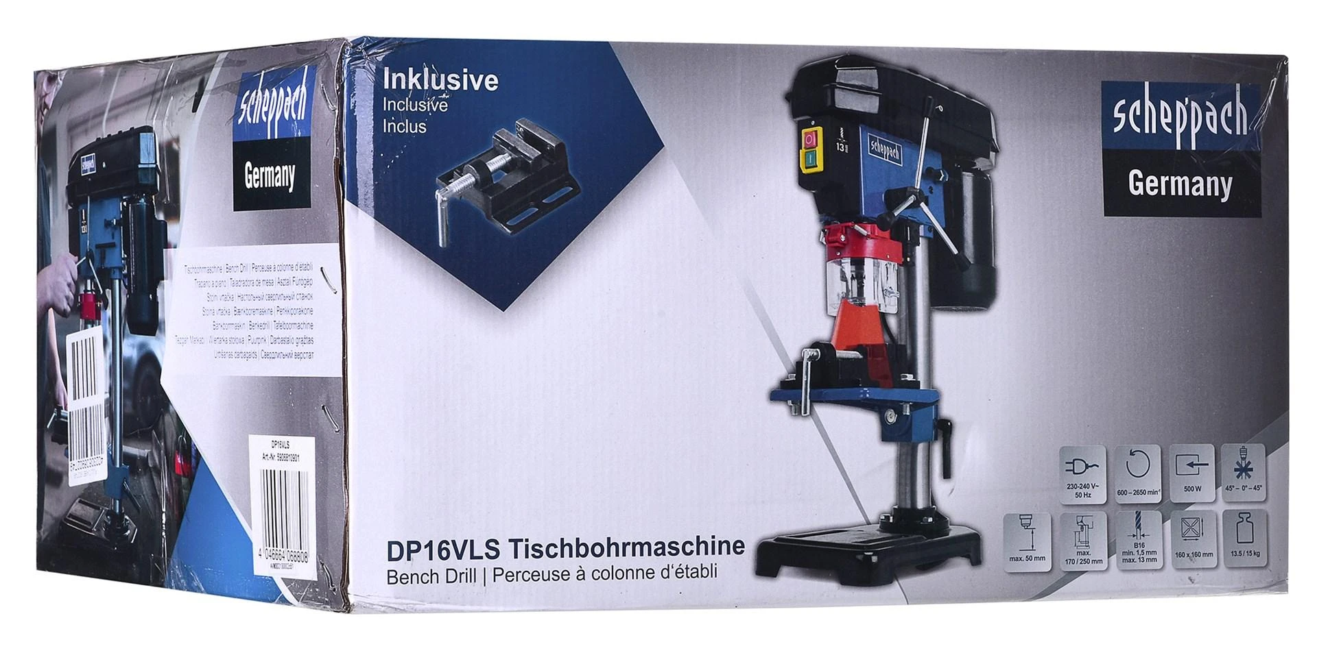 SCHEPPACH STALINIS GRĄŽtuvas 500W DP16VLS