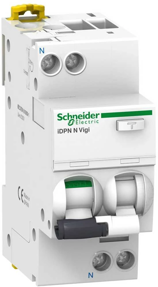 Schneider liekamasis grandinės pertraukiklis iDPN N VIGI 2P 10A C 0.03A A A9D32610