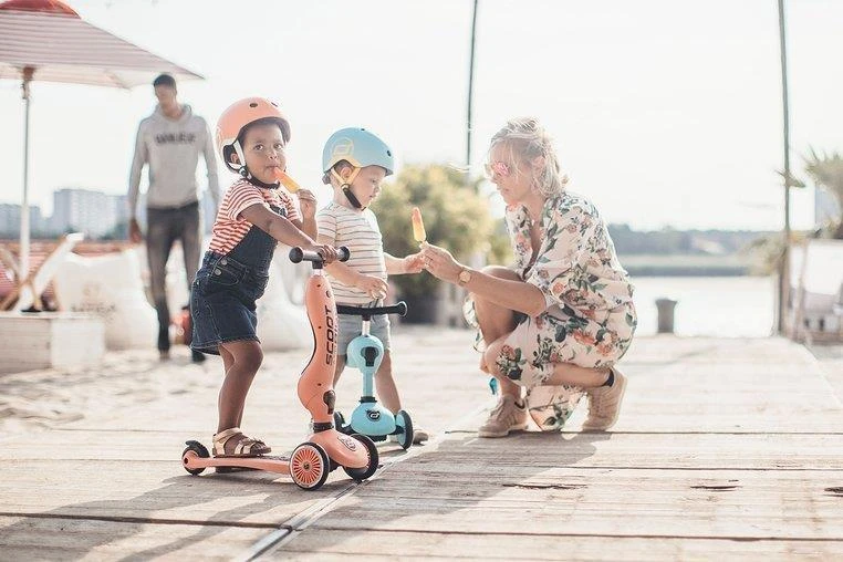 Paspirtukas - balansinis dviratukas Scoot & Ride Highwaykick 1 2in1 Peach 96353