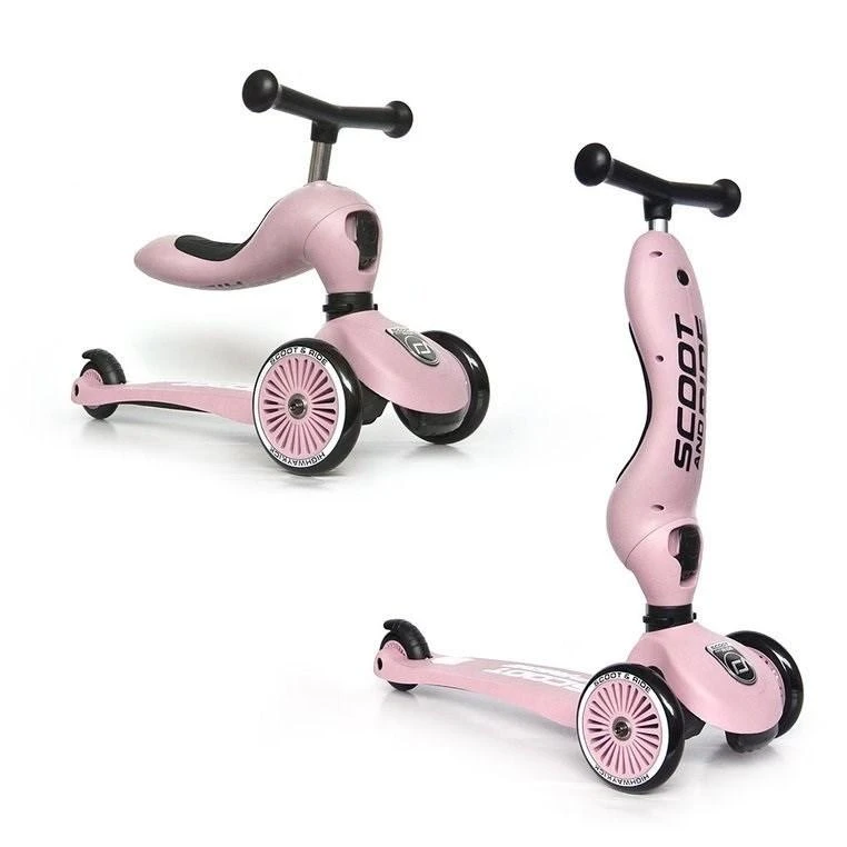 Paspirtukas - balansinis dviratukas  Scoot & Ride Highwaykick 1 2in1 Rose 96270
