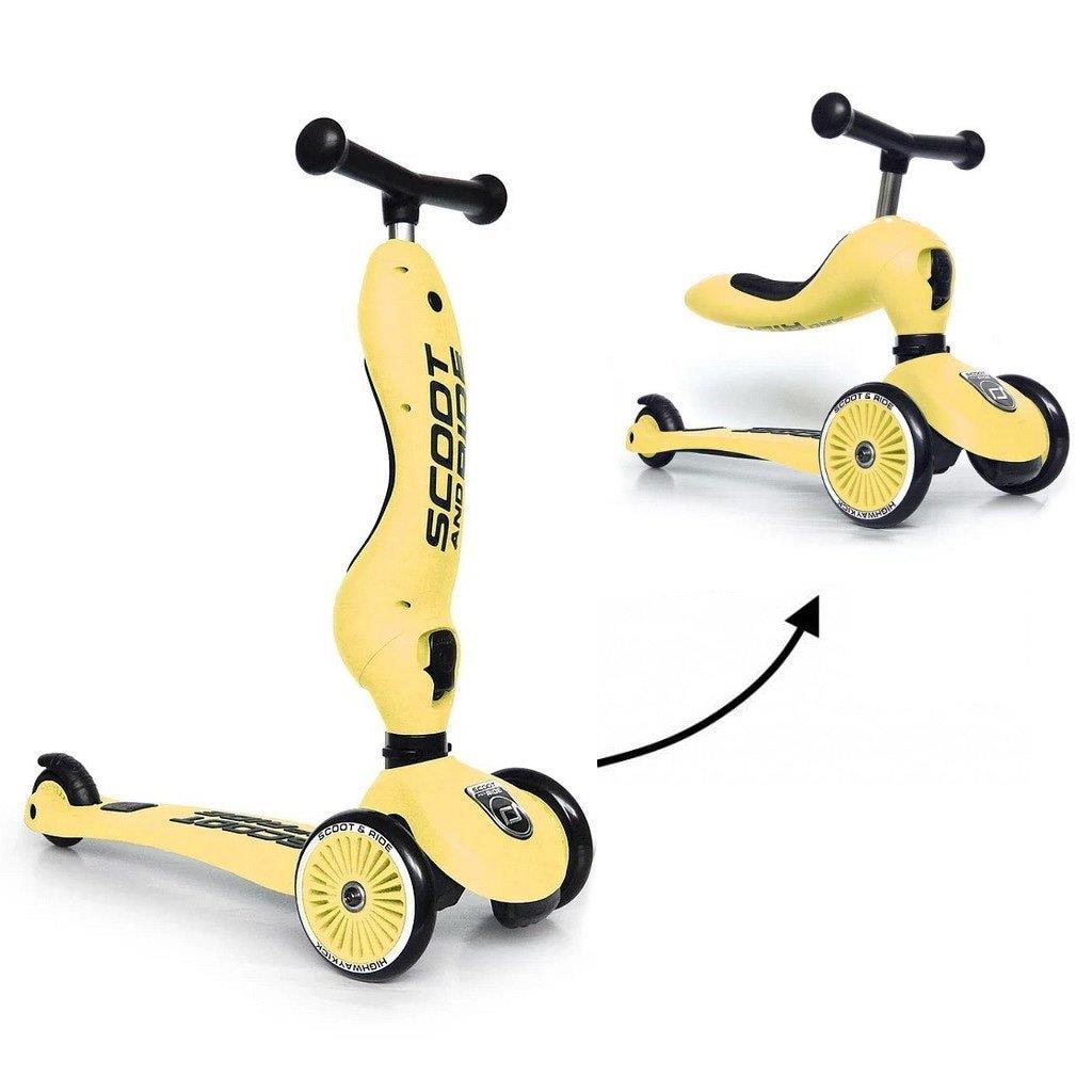 Paspirtukas - balansinis dviratukas Scoot & Ride  Highwaykick 1 2in1 Lemon 96354