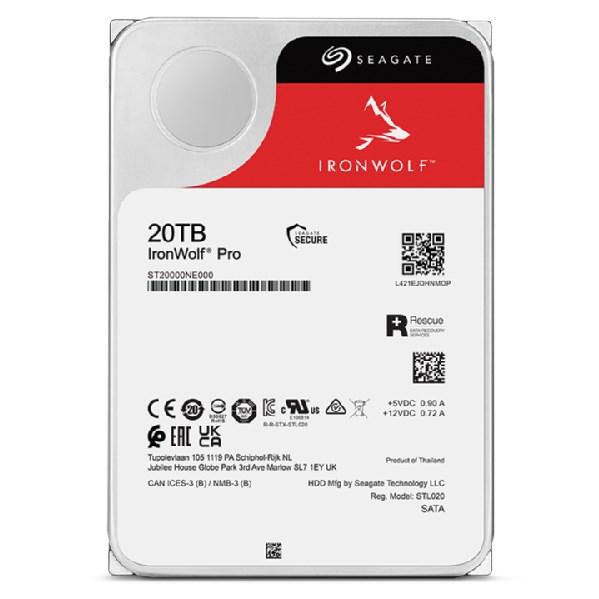 Seagate IronWolf Pro ST20000NT001 vidinis kietasis diskas 20 TB 7200 RPM 256 MB 3,5"