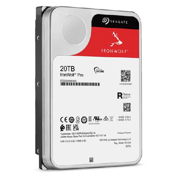 Seagate IronWolf Pro ST20000NT001 vidinis kietasis diskas 20 TB 7200 RPM 256 MB 3,5"