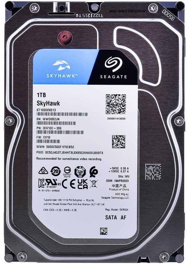 Seagate SkyHawk vidinis kietasis diskas 1 TB 256 MB 3.5" Serial ATA III (ST1000VX013)