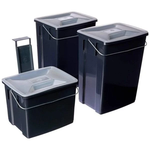 CURVER Rinkinys KOSZY DO SEGREGACJI ŚMIECI 3 vnt. 2x10L+6L