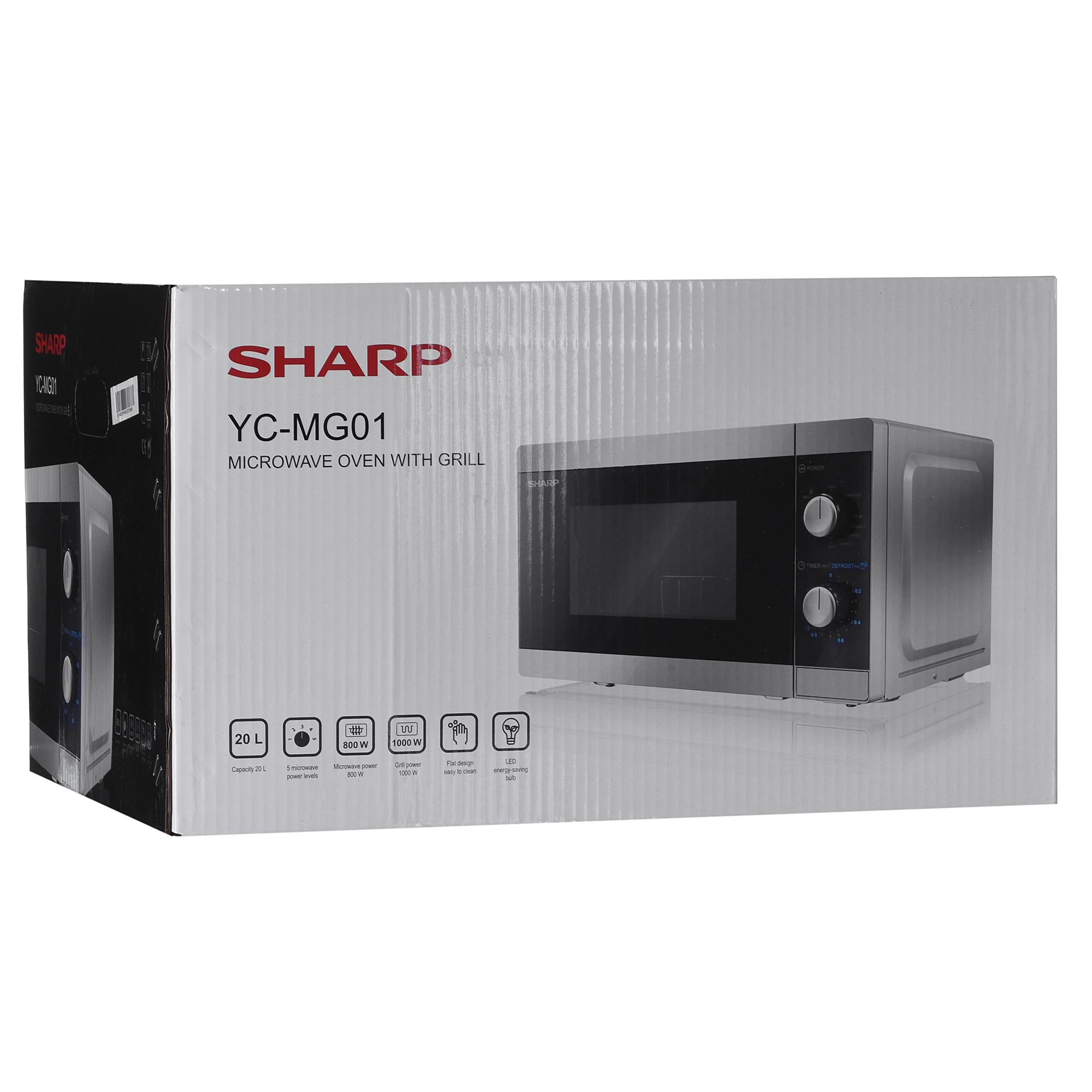 Mikrobangų orkaitė Sharp YC-MG01E-S 20L 800W GRIL