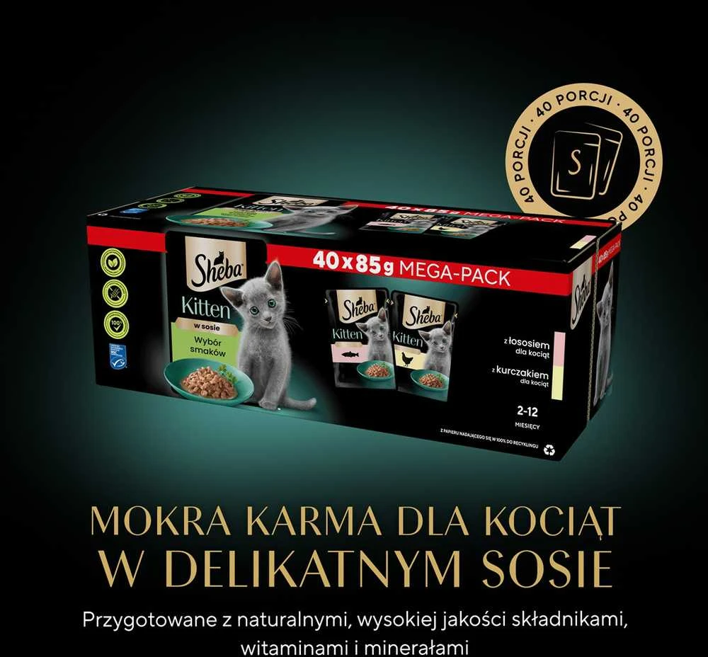 Drėgnas Kačių Maistas - Sheba Kačiukų Skonių Pasirinkimas Su Padažu