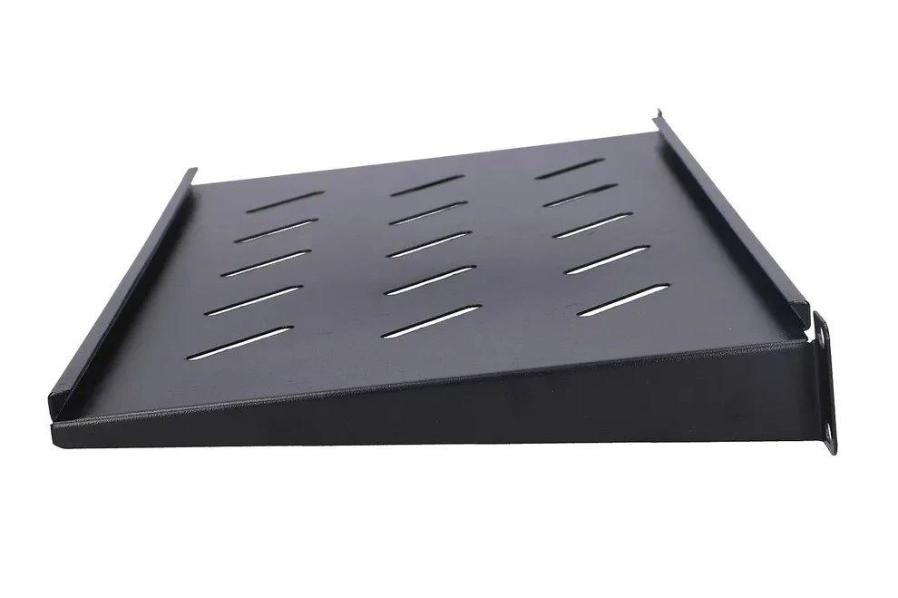 Extralink 1U 350mm Juoda | Lentyna | 19", skirta prie sienos tvirtinamoms spintelėms