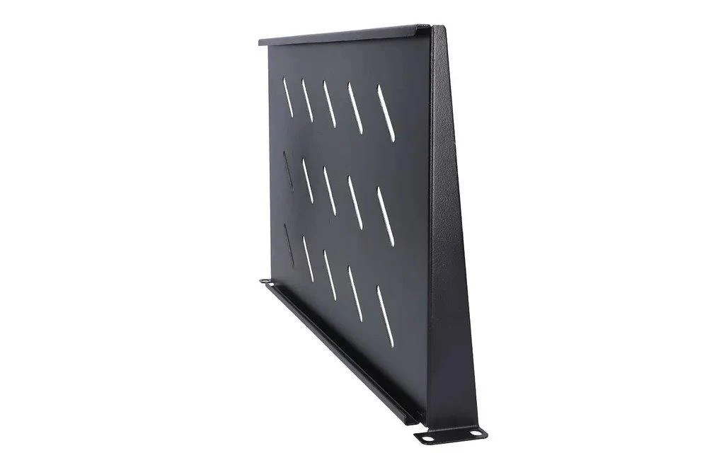 Extralink 1U 350mm Juoda | Lentyna | 19", skirta prie sienos tvirtinamoms spintelėms