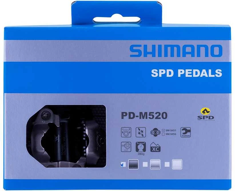 Pedalai Shimano PD-M520 SPD + SM-SH51 juodas