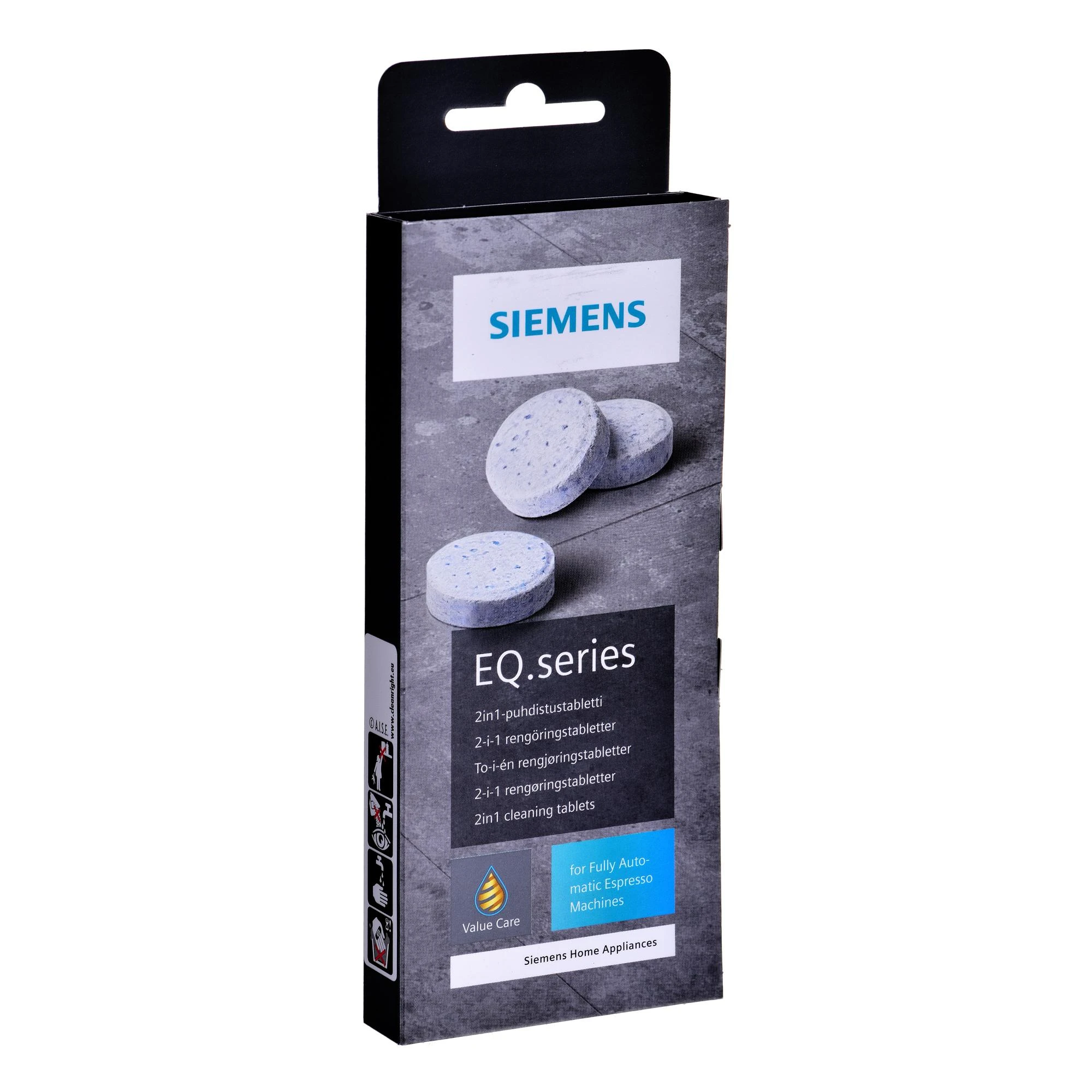 Valymo tabletės kavos aparatams Siemens TZ80001B, 10 vnt.