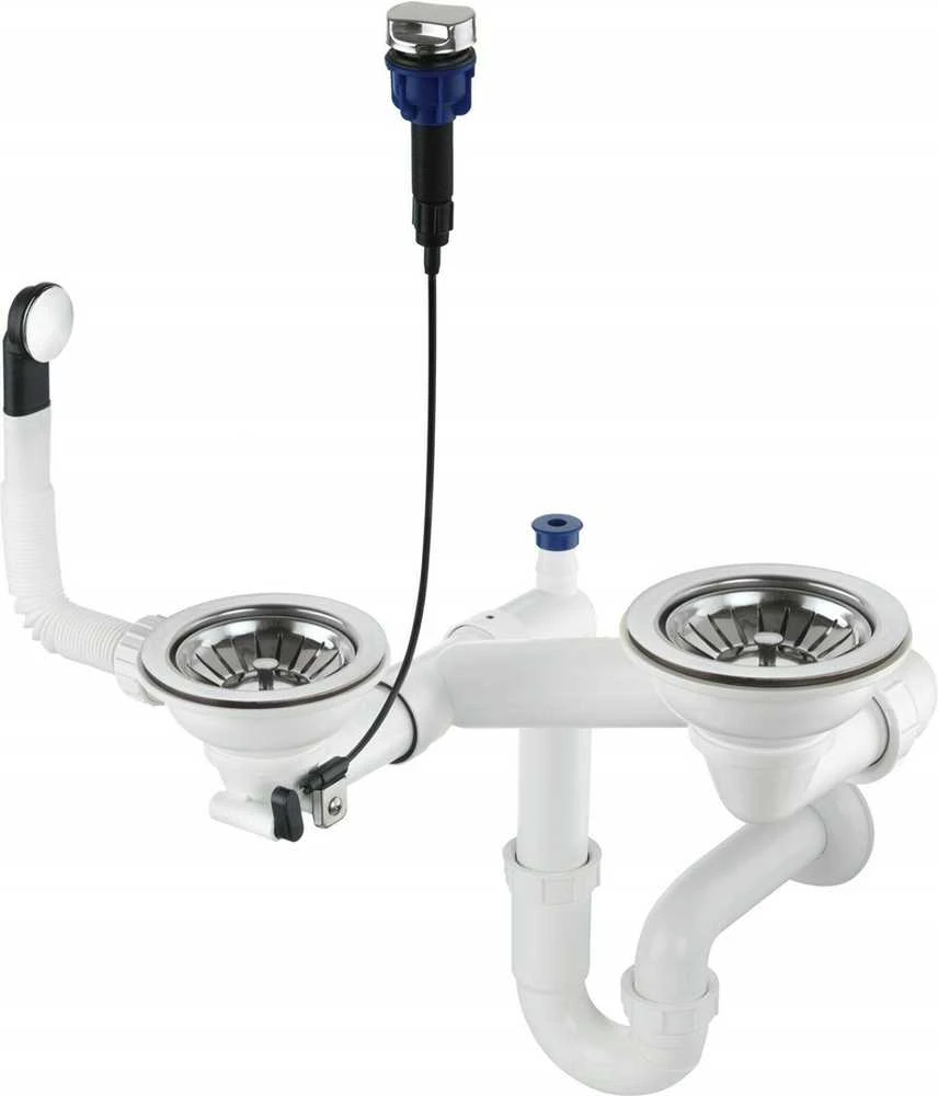 Sifonas granitinėms plautuvėms Deante Space-Saver ZXY_9973, Steel