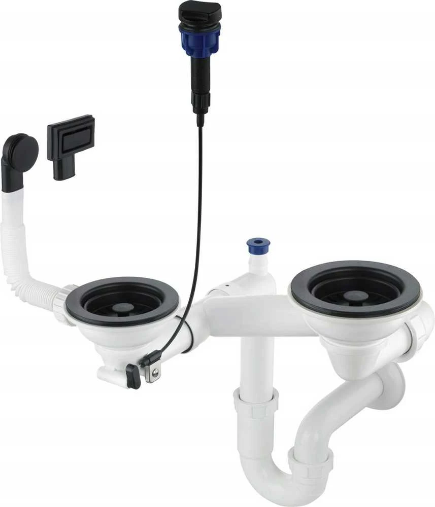 Sifonas granitinėms plautuvėms Deante Space-Saver ZXY_N973, Nero