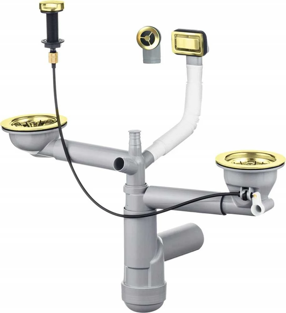 Sifonas plautuvėms Deante Space-Saver Lux ZXY_Z912, Auksinis