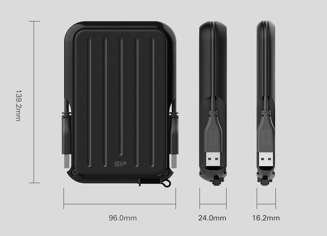SILICON POWER COMPUTER & COMMUNICAT SILICON POWER Išorinis kietasis diskas HDD Armor A66 2.5" 1TB USB 3.2 IPX4 Geltona